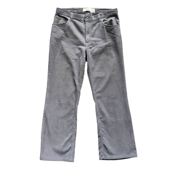GAP Corduroy Flare Pants Women's Size 12 Gray High Rise Cabincore Fall Cords - Picture 1 of 12